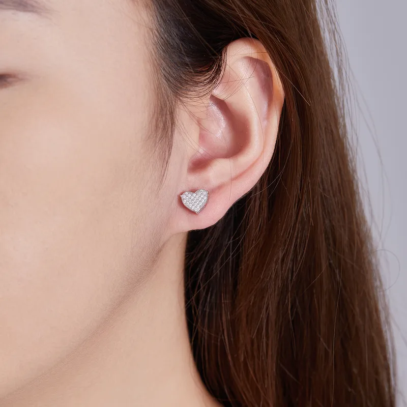 Exquisite Authenticated Diamond Hoop Ear Studs - Image 2