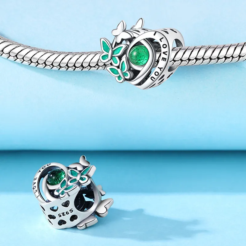 Vintage Leaf Bracelet Charm - Image 2