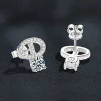 Brilliant GRA Moissanite Geometric Earrings - Image 3