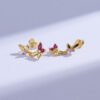 Dazzling Crystal Hoop Ear Studs