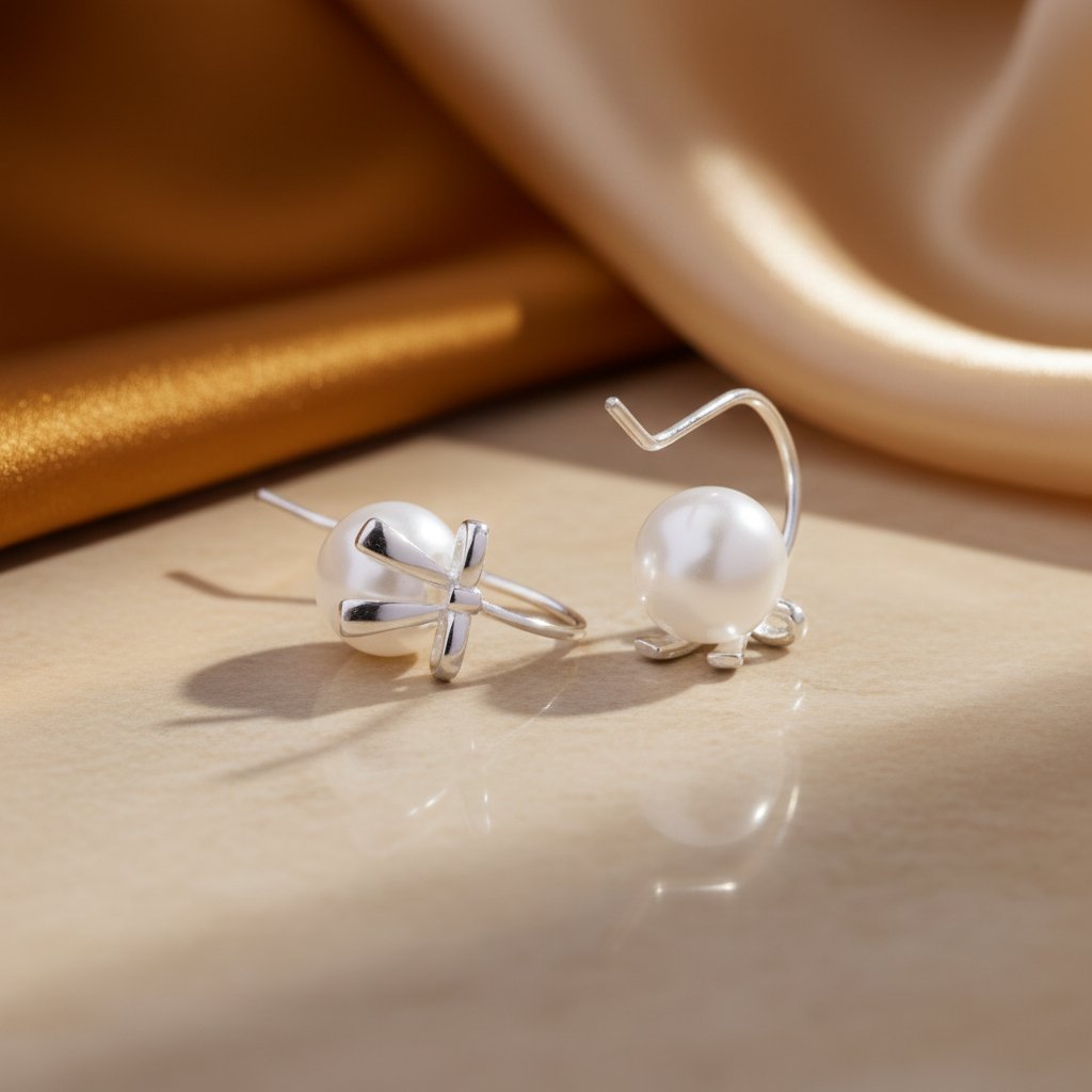 Radiant Leaf Drop Ear Studs - Image 4