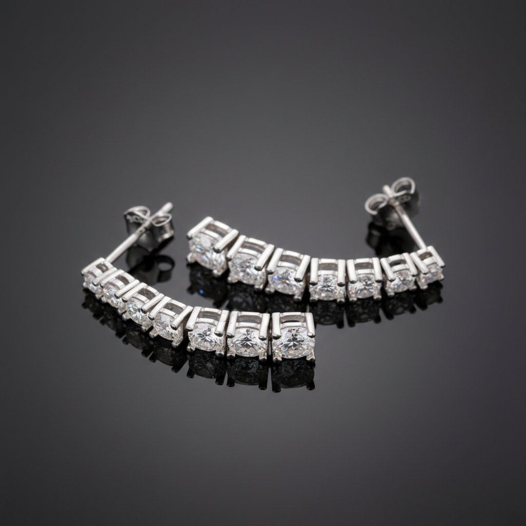 Dazzling Crystal Drop Ear Studs - Image 4