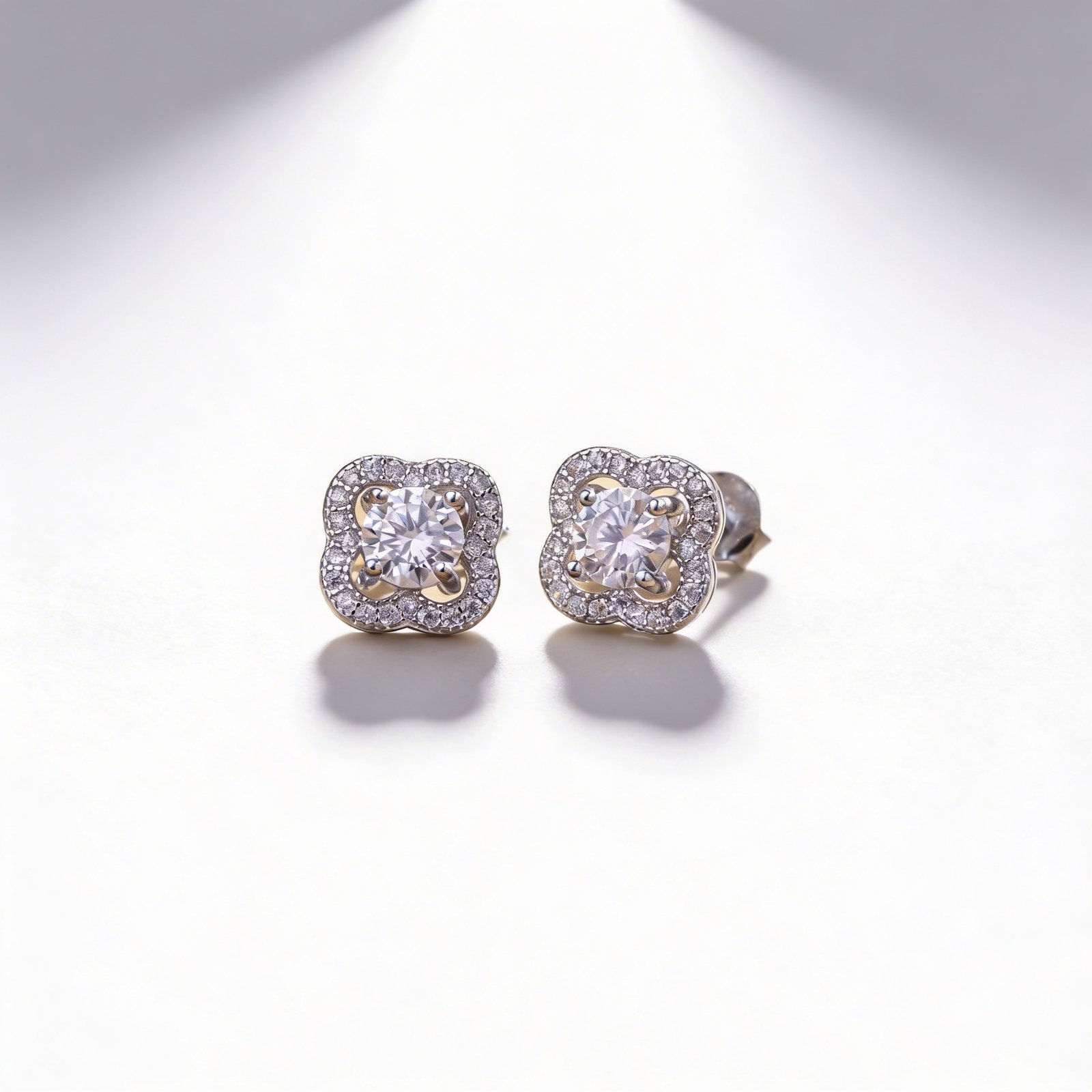 Dazzling GRA Certified Flower Stud Earrings