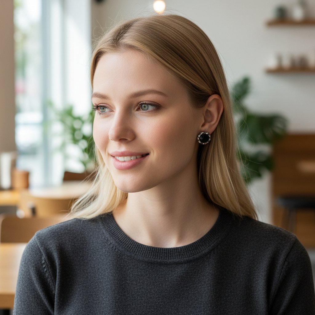 Classic Pearl Dangle Ear Studs - Image 2