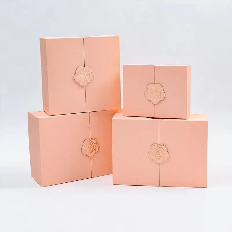 Luxury Double Open Gift Box Valentine's Day Scarf Cosmetic Birthday Present Box Hollow Out Design