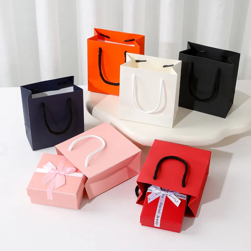 Simple Jewellery Box Set with Handbag Bracelet Packaging Bag Multi-Colour Business Style Gift Box