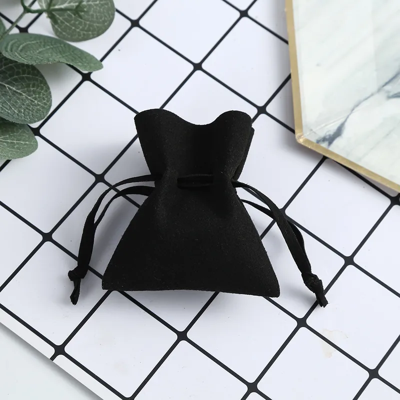 Simple Style PU Leather Jewellery Packaging Bag Solid Colour Multi-Size Ring Necklace Storage Gift Bag - Image 11
