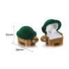 Charming Tortoise Shell Flocking Velvet Jewellery Box | Cute Animal Shape | Ring & Earring Storage Gift Box