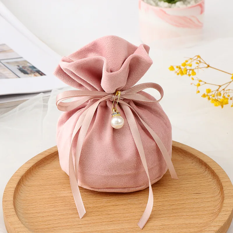Colorful Velvet Drawstring Pouch Jewellery Earphone Lipstick Storage Bag Multi-Size Cosmetic Pouch - Image 3
