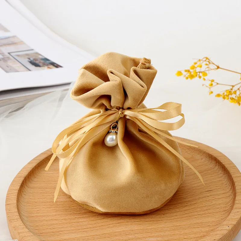 Colorful Velvet Drawstring Pouch Jewellery Earphone Lipstick Storage Bag Multi-Size Cosmetic Pouch - Image 4