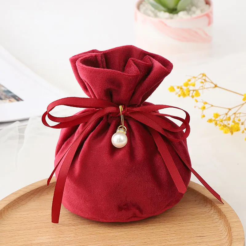Colorful Velvet Drawstring Pouch Jewellery Earphone Lipstick Storage Bag Multi-Size Cosmetic Pouch - Image 5