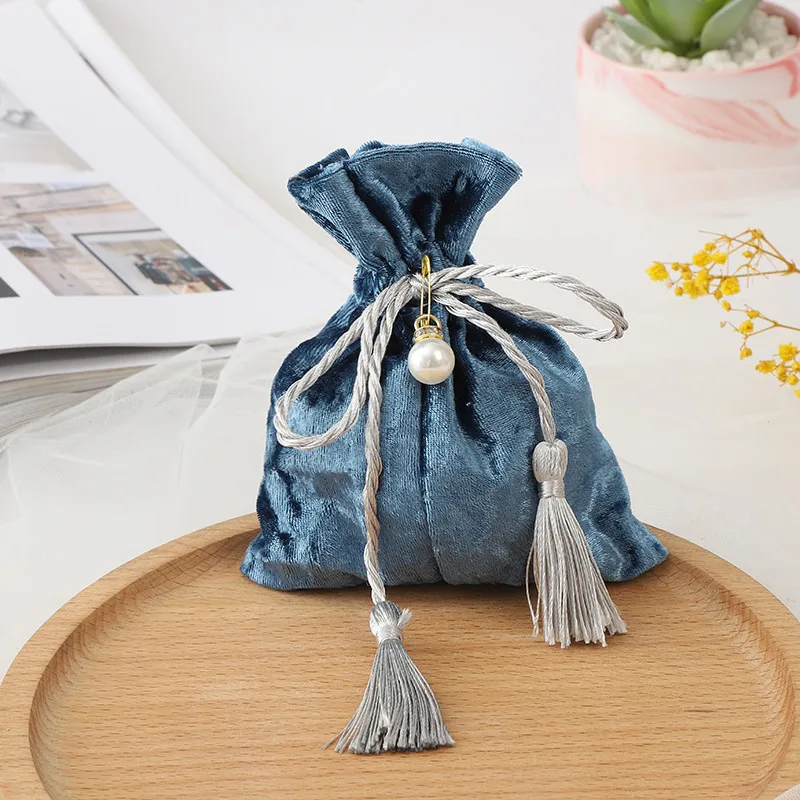 Colorful Velvet Drawstring Pouch Jewellery Earphone Lipstick Storage Bag Multi-Size Cosmetic Pouch - Image 8