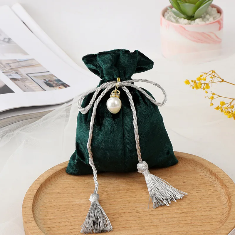 Colorful Velvet Drawstring Pouch Jewellery Earphone Lipstick Storage Bag Multi-Size Cosmetic Pouch - Image 9