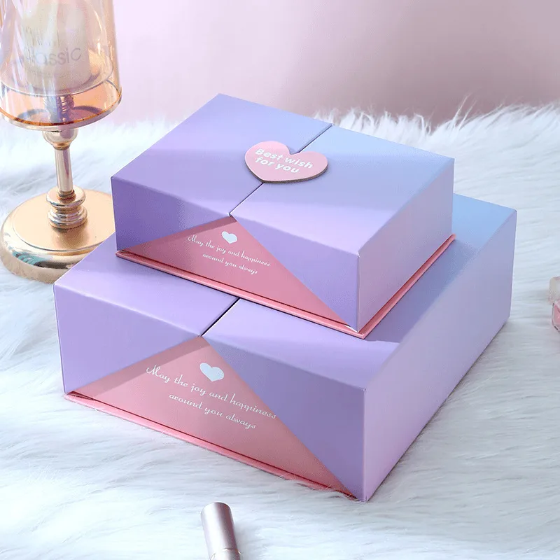 Luxury Double Open Gift Box Valentine's Day Scarf Cosmetic Birthday Present Box Hollow Out Design - Image 2