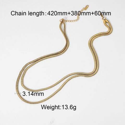 Simple Style Geometric Stainless Steel 18K Gold Plated Plating Necklace - Jewellery - Image 2