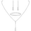 Fashion Water Droplets Rhinestones Bracelets Earrings Necklace — Buy online India at Divine Aura Jewels