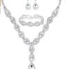 Fashion Water Droplets Rhinestones Bracelets Earrings Necklace — Buy online India at Divine Aura Jewels