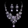 Fashion Water Droplets Flower Rhinestones Earrings Necklace — Buy online India at Divine Aura Jewels
