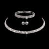 Earrings + Necklace Luxurious Bridal Geometric Rhinestone Tassel - TL004 — Buy online India at Divine Aura Jewels