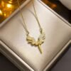 Four Leaf Clover Bear Flower Shell Zircon Bracelets Earrings Necklace — Buy online India at Divine Aura Jewels