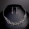 Earrings + Necklace Luxurious Bridal Geometric Rhinestone Tassel - TL081 — Buy online India at Divine Aura Jewels