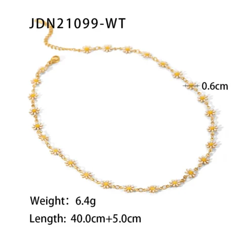 Fashion Flower 304 Stainless Steel Gold Plated Bracelets Necklace — Buy online India at Divine Aura Jewels