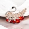 Pin Flower Metal Pearls Diamond Brooches - Rose Brooch Silver 7.5cm — Buy online India at Divine Aura Jewels