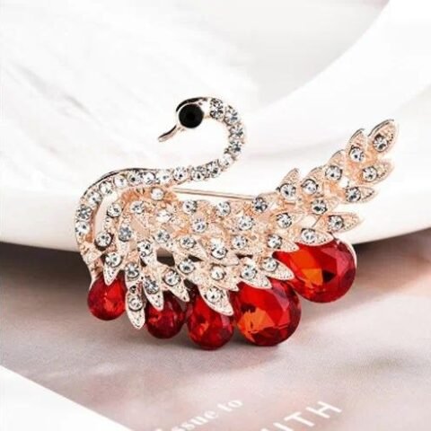 Pin Flower Metal Pearls Diamond Brooches - Rose Brooch Silver 7.5cm — Buy online India at Divine Aura Jewels