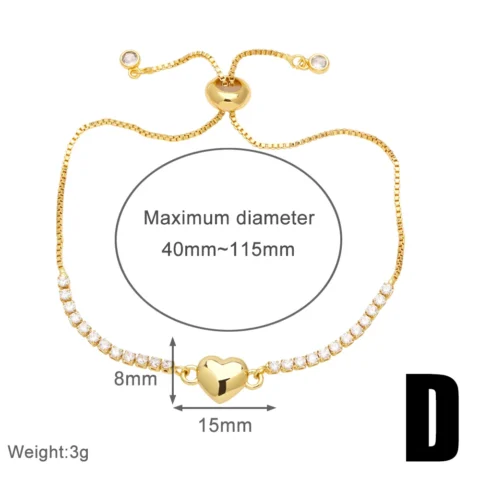 Cross Star Heart Shape Zircon 18k Bracelets — Buy online India at Divine Aura Jewels