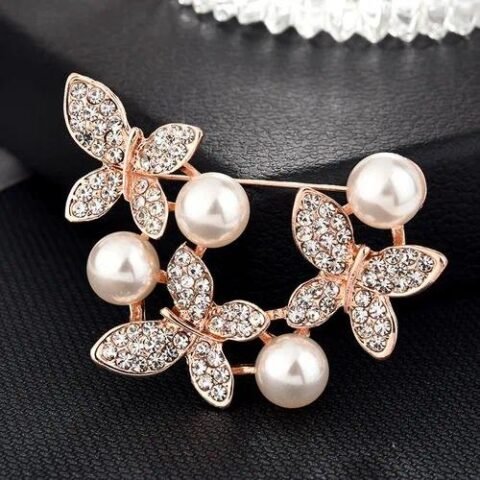 Elegant Pin Flower Brooches - 6-Butterfly Half Ring — Buy online India at Divine Aura Jewels