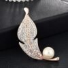 Elegant Pin Flower Brooches - 19-Pearl Leaf — Buy online India at Divine Aura Jewels