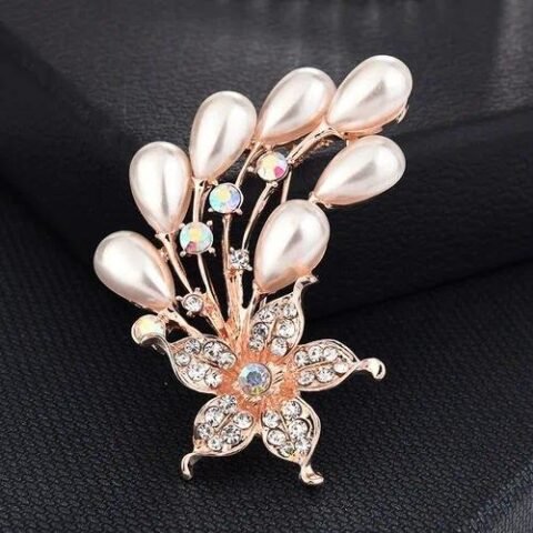 Elegant Pin Flower Brooches - 24-Crown — Buy online India at Divine Aura Jewels