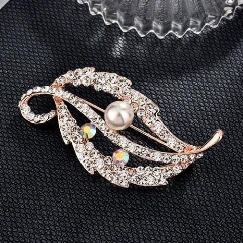 Elegant Pin Flower Brooches - 68-T Diamond White — Buy online India at Divine Aura Jewels