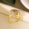 Geometric Solid Color Zircon Open Rings - 14037 — Buy online India at Divine Aura Jewels