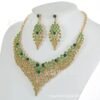 Luxurious Geometric Crystal Earrings Necklace — Buy online India at Divine Aura Jewels