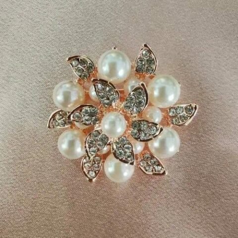 Elegant Pin Flower Brooches - 83-Windmill Pearl — Buy online India at Divine Aura Jewels