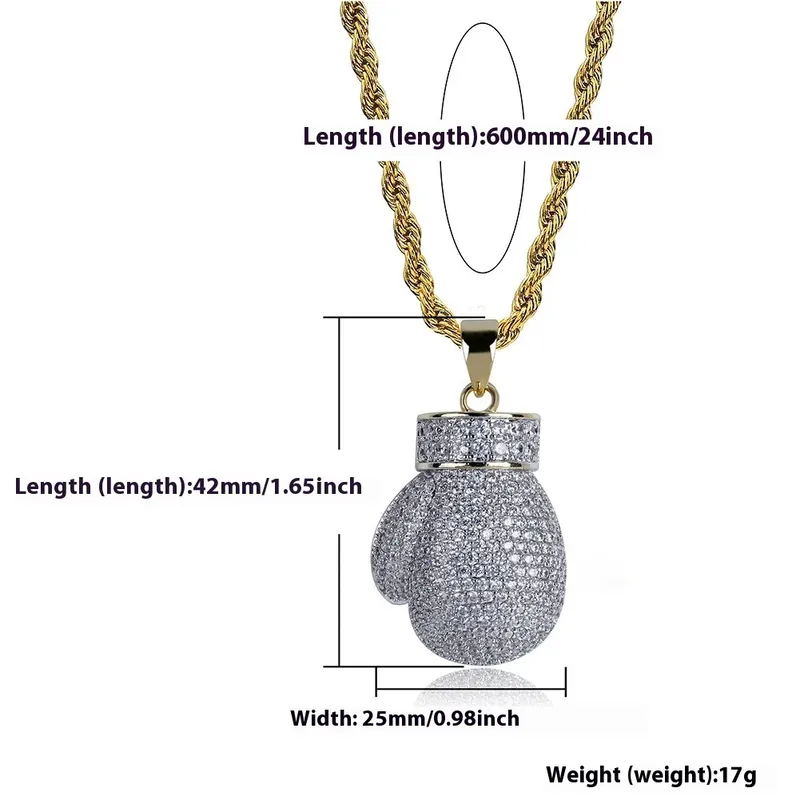 Boxing Glove Pendant Necklace - Image 2