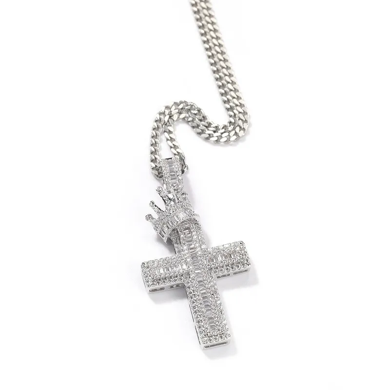 Crown Cross Pendant Necklace - Image 2