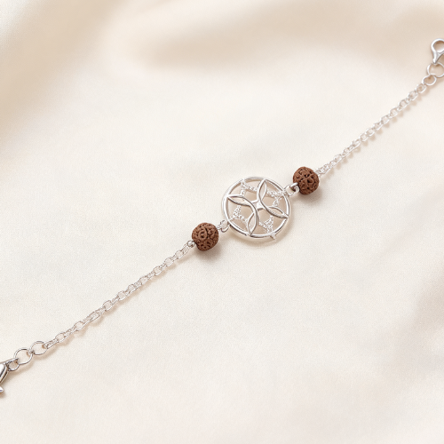 Silver 925 Geometric Chain Bracelet Rakhi